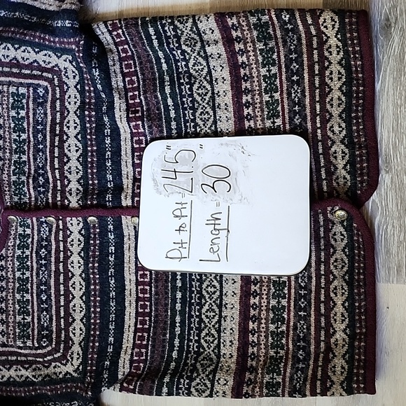 VNTG Skyr Womens 100% Wool Fair Isle CottageCore Cardigan Sweater Multicolor 2XL - Picture 8 of 14